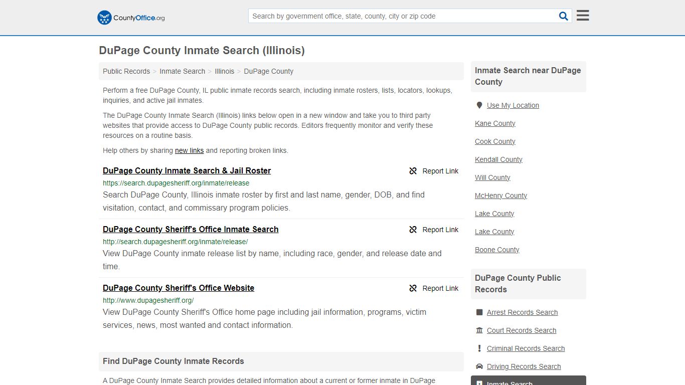 Inmate Search - DuPage County, IL (Inmate Rosters & Locators)